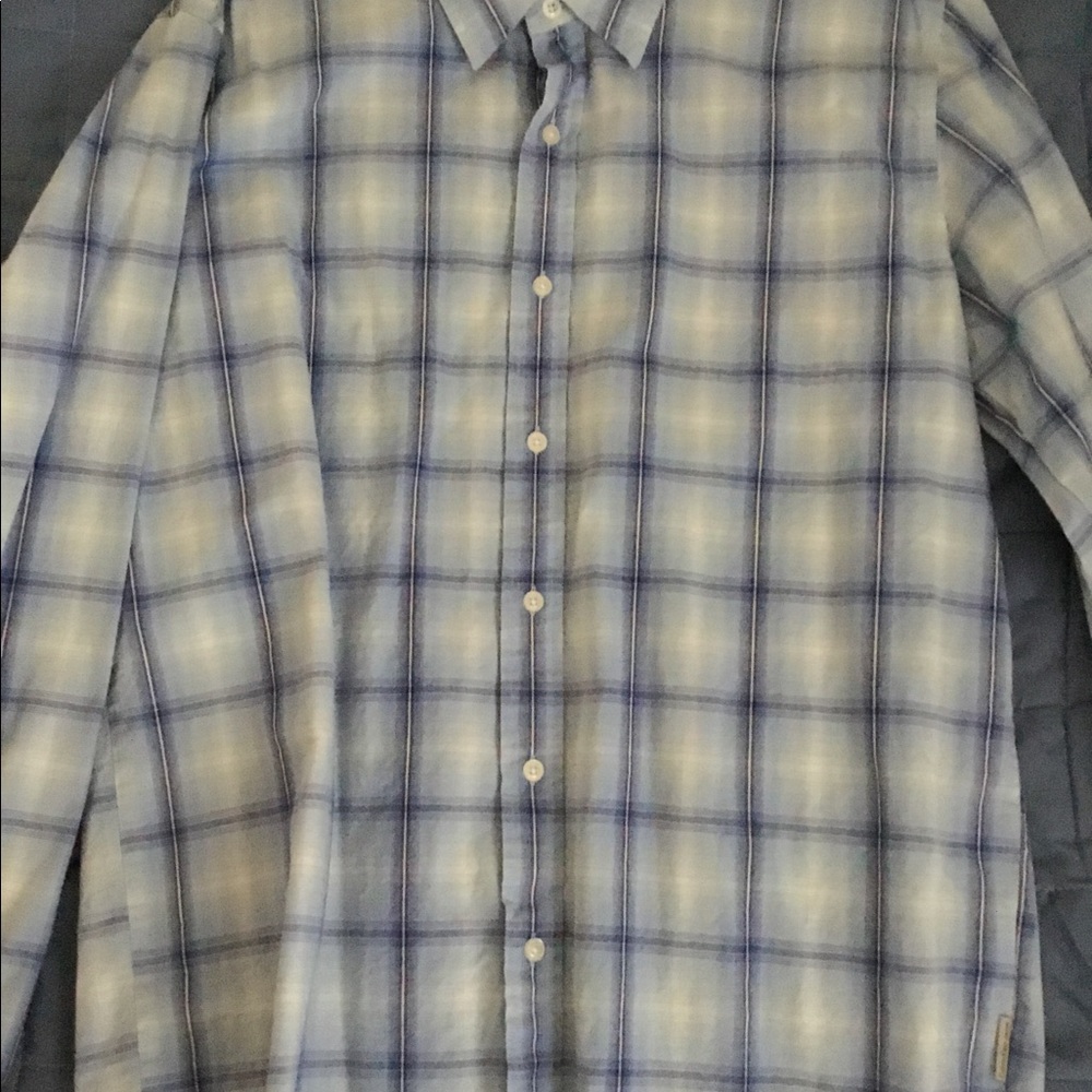 Vintage Calvin Klein Jeans Long Sleeve Button Down Mens Dress Shirt, Size Large